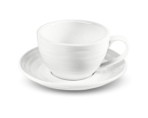Irregular-textured Coffee Cup & Saucer