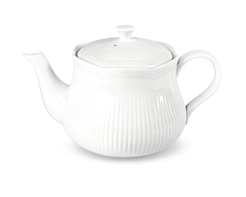 Lotus Rim Camellia Embossed Teapot