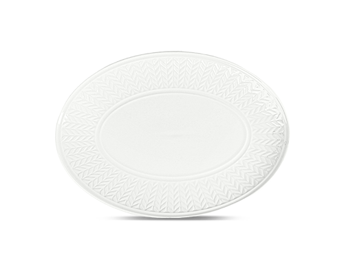 Wheat Embossed Oval Plate