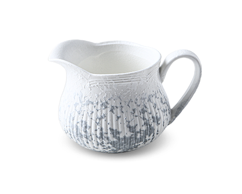 Lotus Rim Camellia Embossed Milk Jug