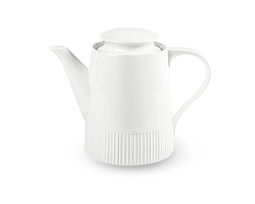 Curtain-textured Embossed Teapot