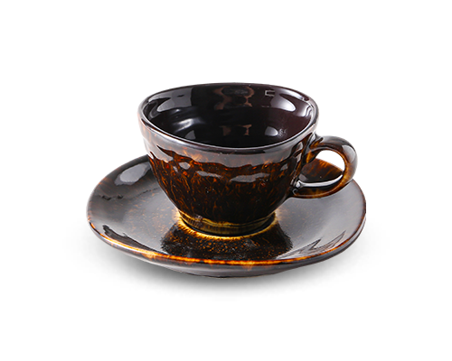 Stone-textured Cup & Saucer