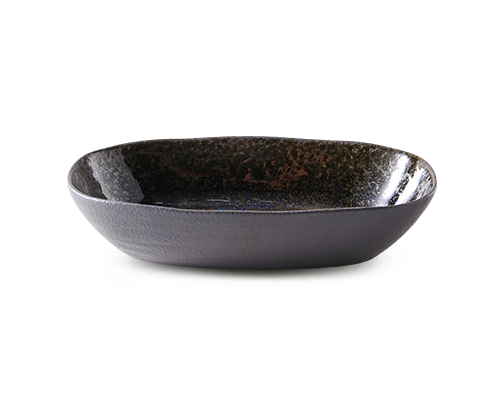 Irregular-textured Boat-shaped Bowl