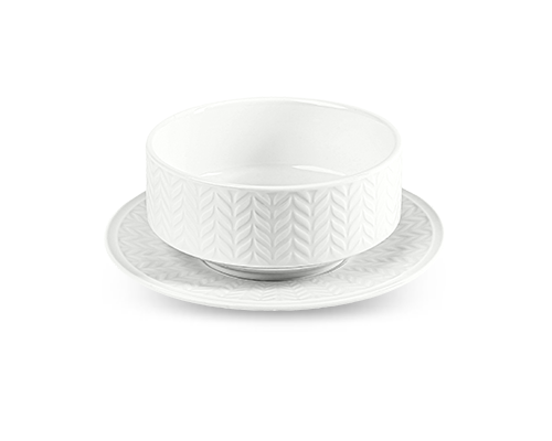 Wheat Embossed Tureen & Saucer
