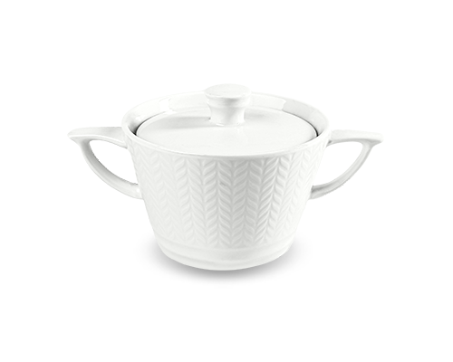 Wheat Embossed Eared Sugar Bowl